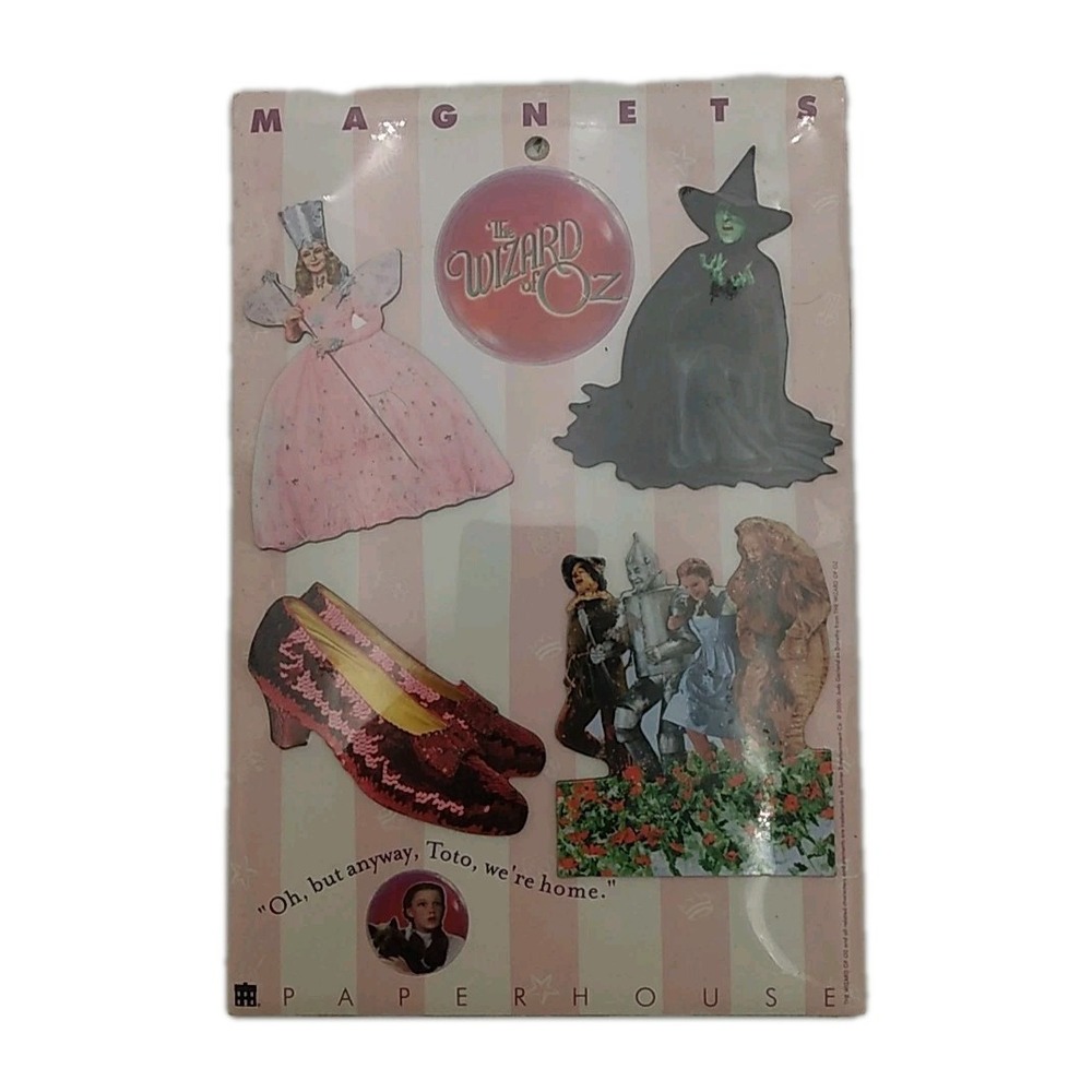 Wizard Of Oz Magnet Set of 4 Dorothy Witches Tin Man Lion By Paperhouse